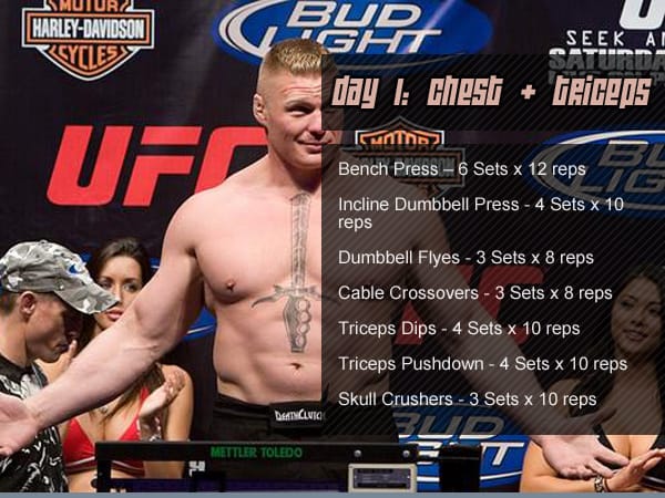 BROCK LESNAR CHEST & TRICEPS WORKOUT