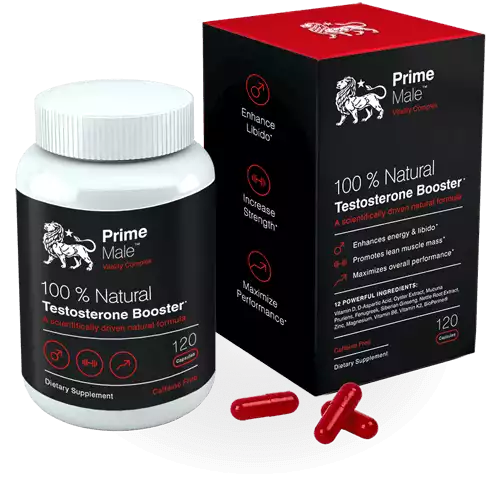 Prime Male 100% Natural Testosterone Booster (120 Capsules)