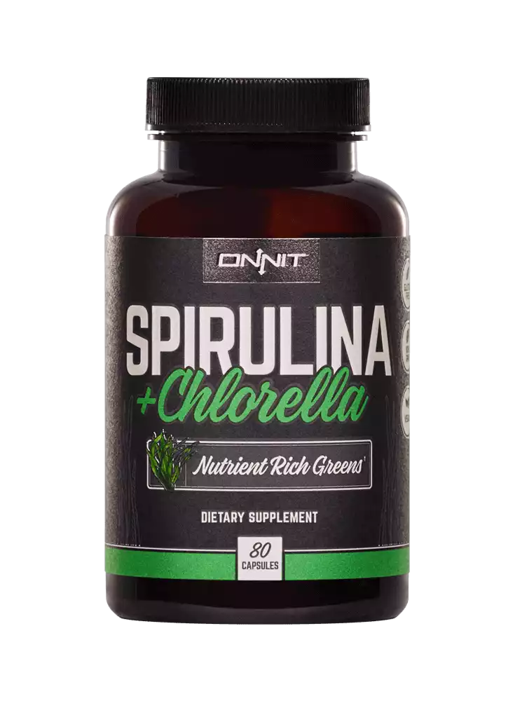 Onnit Spirulina & Chlorella Capsules (80 Count)