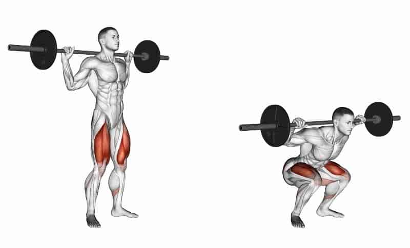 Best Hamstring Exercises - Barbell Back Squats