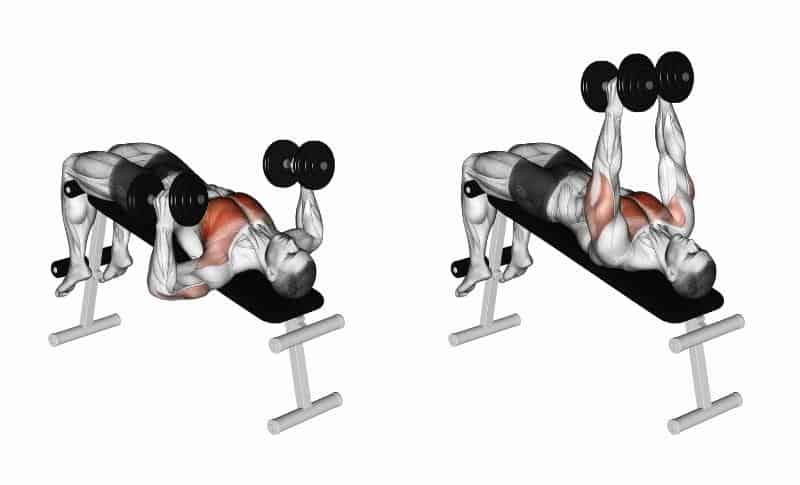 Best Lower Chest Exercises - Decline Dumbbell Press With Rotation