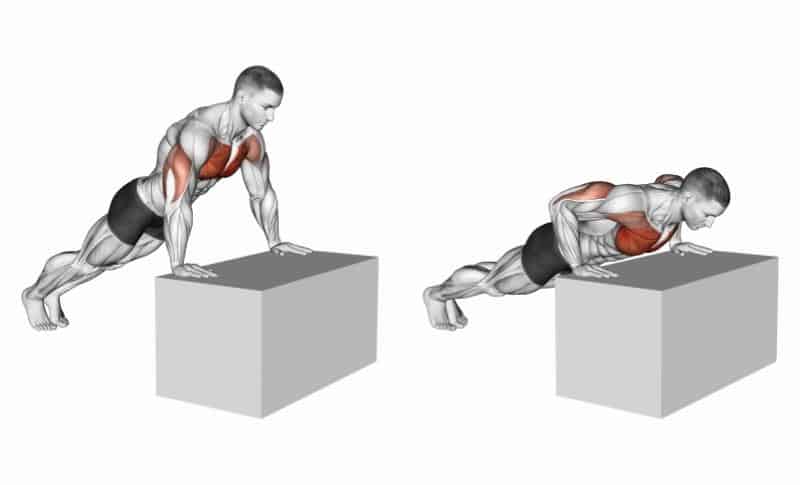 Best Lower Chest Exercises - Incline Push Up