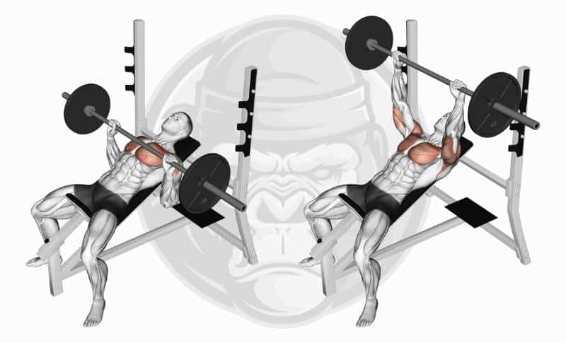 Best Chest Exercises - Barbell Incline Bench Press