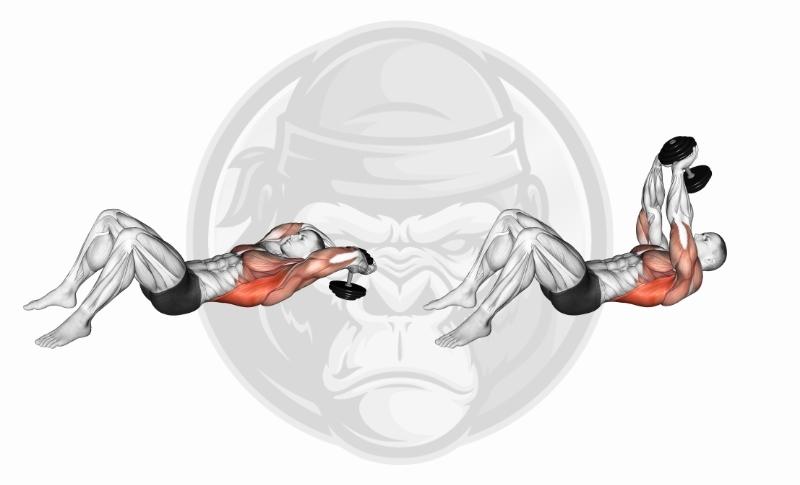 Best Lat Exercises - Dumbbell Pullovers