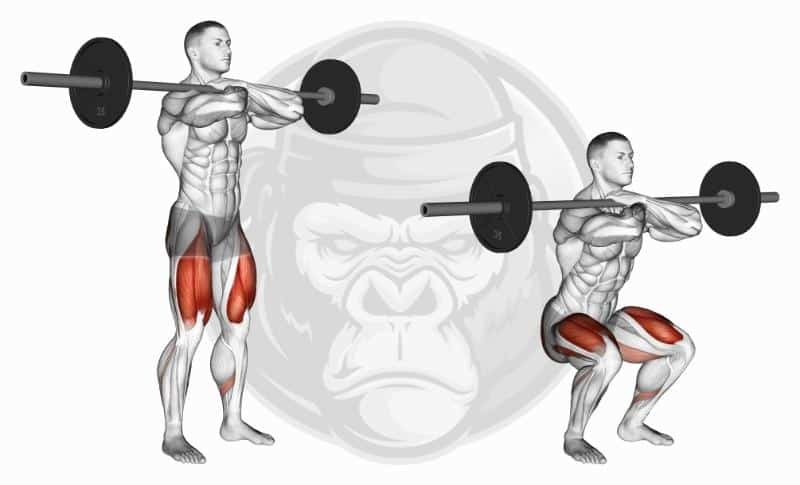 Best Leg Exercises - Barbell Front Squats