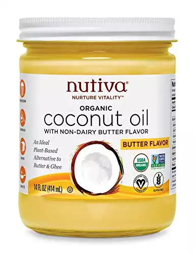 Nutiva Organic Coconut Oil with Butter Flavor (28 Servings)
