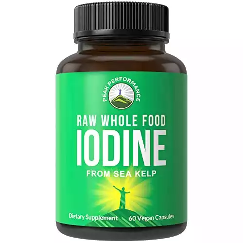 Peak Performance Organic Kelp Raw Whole Food Iodine (60 Servings)