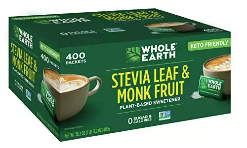 Whole Earth Stevia & Monk Fruit (400 Servings)