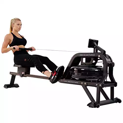 Sunny Health & Fitness Obsidian Surge Rowing Machine