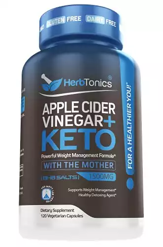 HerbTonics Apple Cider Vinegar+Keto (60 Servings)