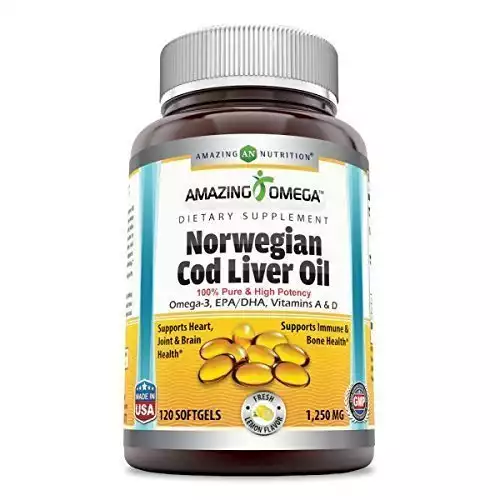 Amazing Omega Norwegian Cod Liver Oil (120 Servings)