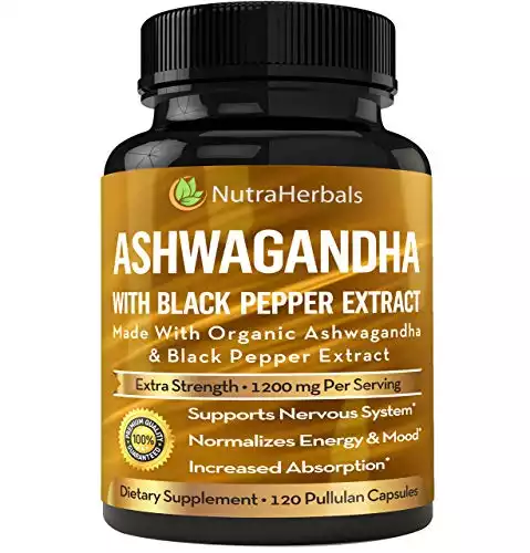 Ashwagandha Supplement Made (120 Pullulan Capsules)