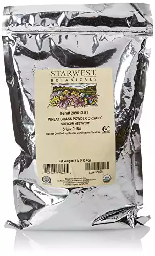 Starwest Botanicals Organic Wheatgrass Powder (1 Pound)